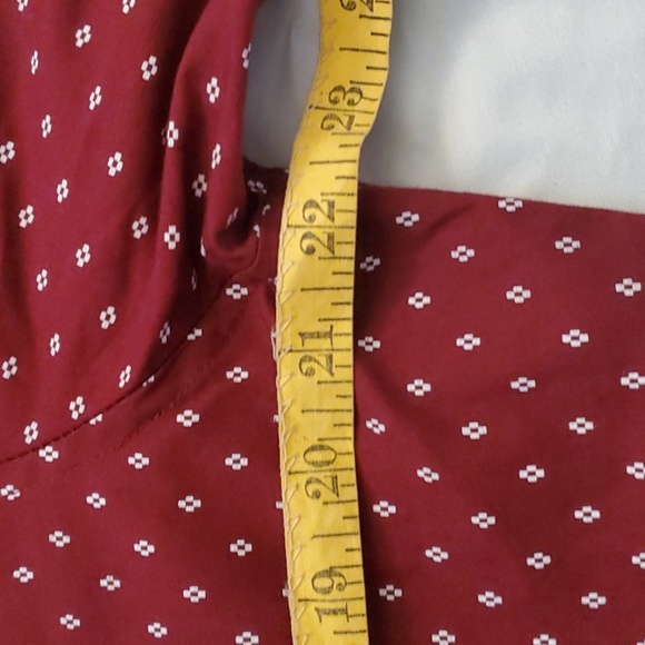 Craft +Flow Mens Button Down Collar Shirt Burgundy/White Geo Print, Design Cuff - Picture 6 of 12